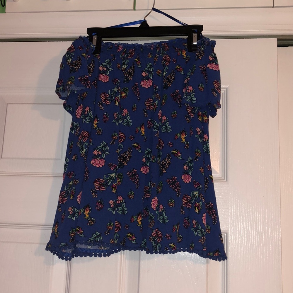 Off the Shoulder Floral Blouse